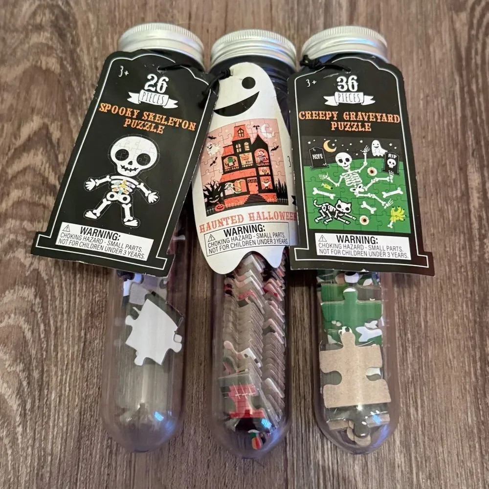Target Bullseye Playground Spooky Halloween Puzzle Set - Skeleton, Haunted House